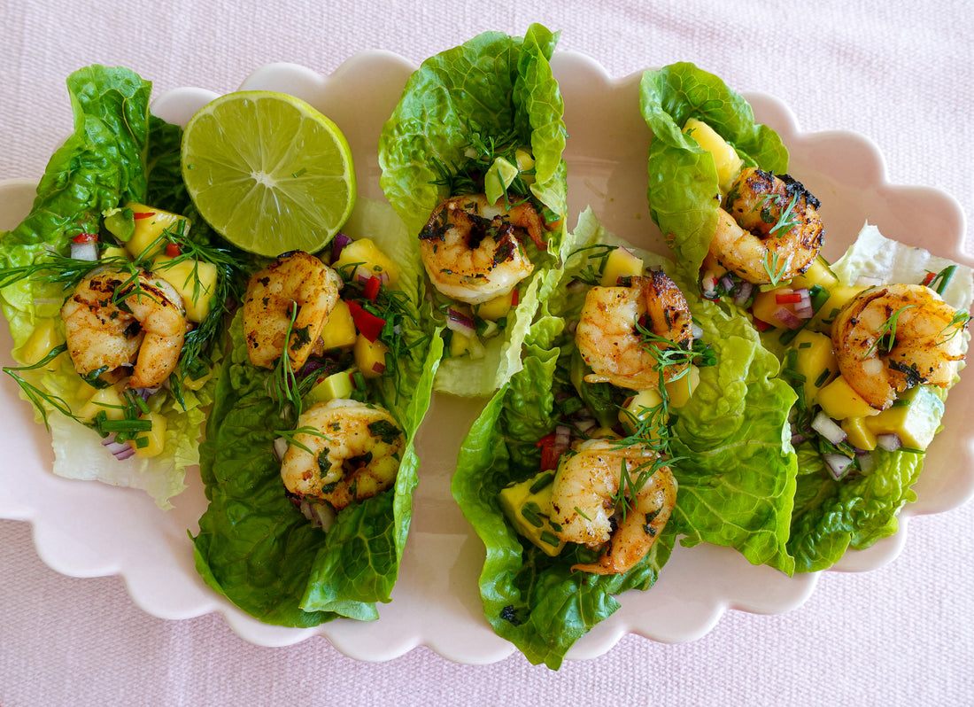 12 Days of Christmas Recipes 🎄 Grilled Prawn & Mango Salsa Cups